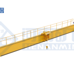 Eccentric-mounted electric single-girder crane